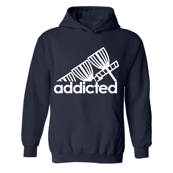 Disc Golf Hoodie Addicted Discgolfer Discgolfing Athletic Sweatshirt - Picture 1 of 11
